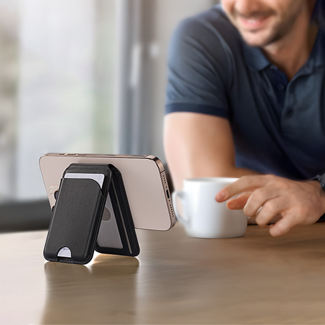 MagWallet Secure - RFID-Blocking Magnetic Phone Wallet and Stand
