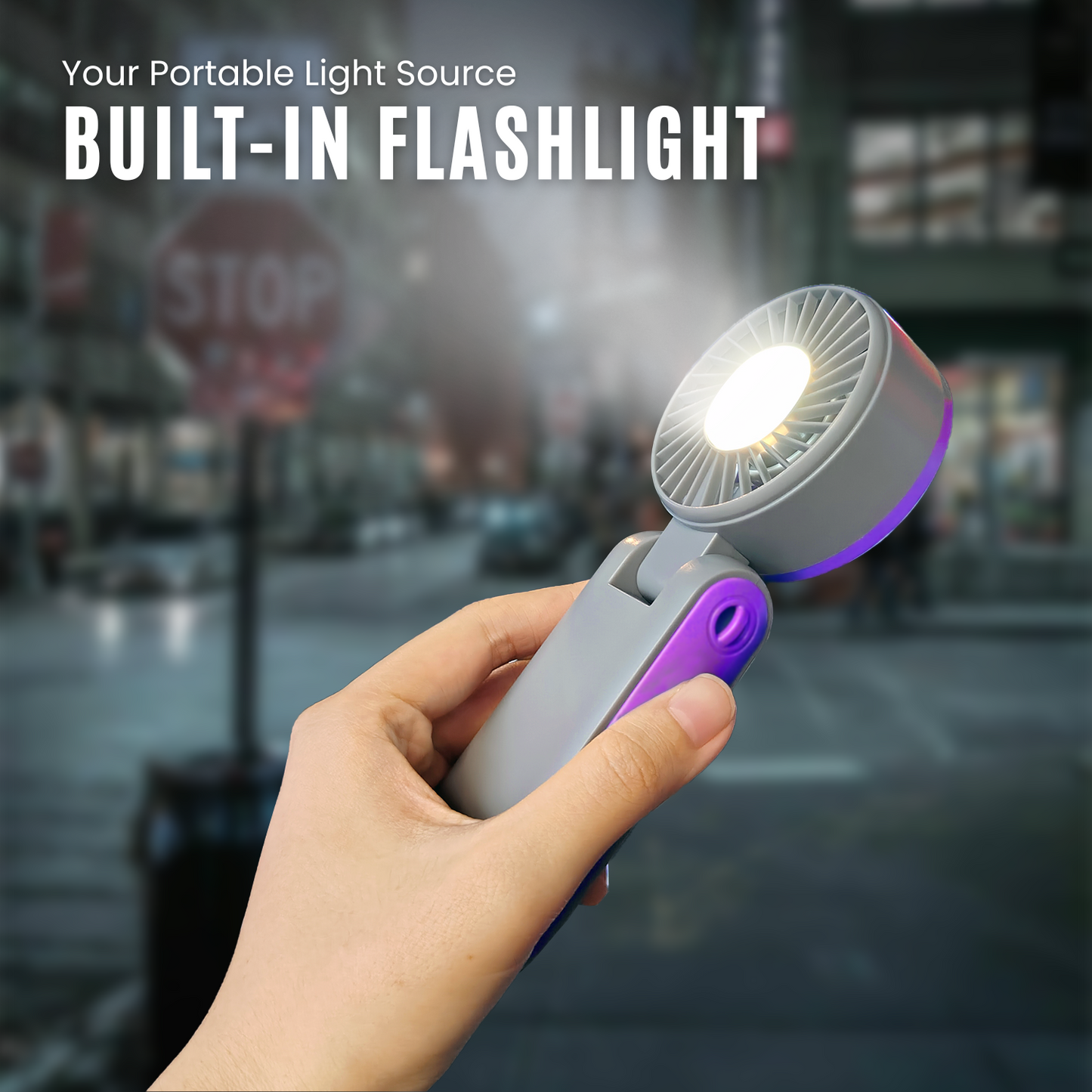 Jabees FrostOne Fold – Foldable Handheld Fan with Cooling Plate