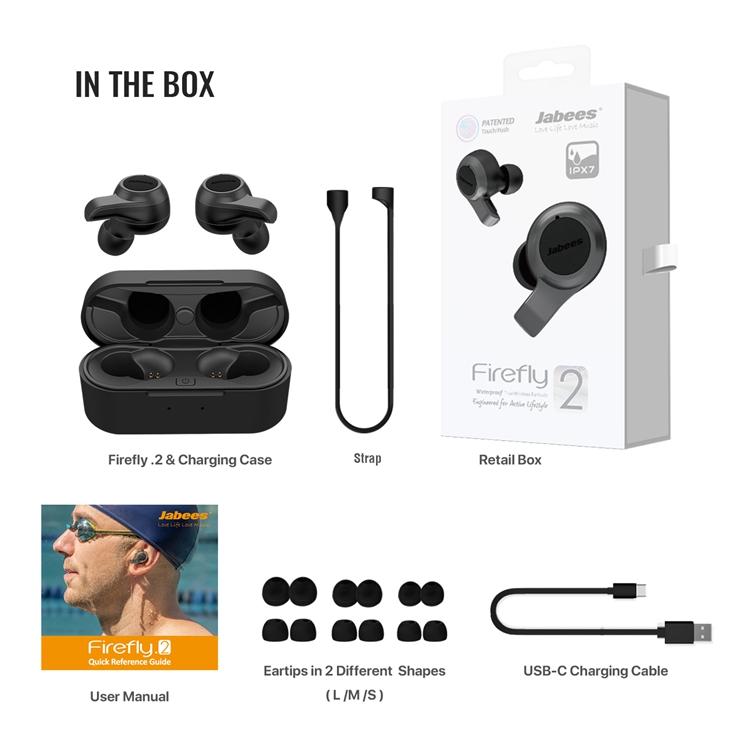 Firefly.2 - IPX7 Waterproof True Wireless Earbuds with Dual Microphones - True Wireless Earbuds - Jabees Store - jabeesstore