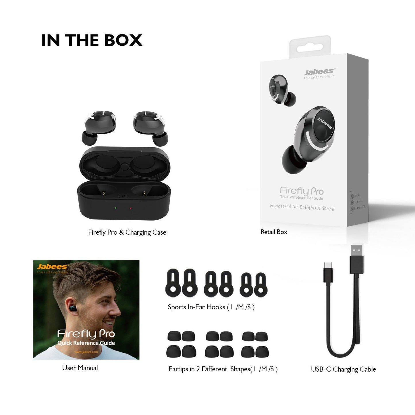 Firefly Pro - True Wireless Earbuds Featuring Fast Charging & Qi-Enabled Wireless Charging Case - True Wireless Earbuds - Jabees Store - jabeesstore