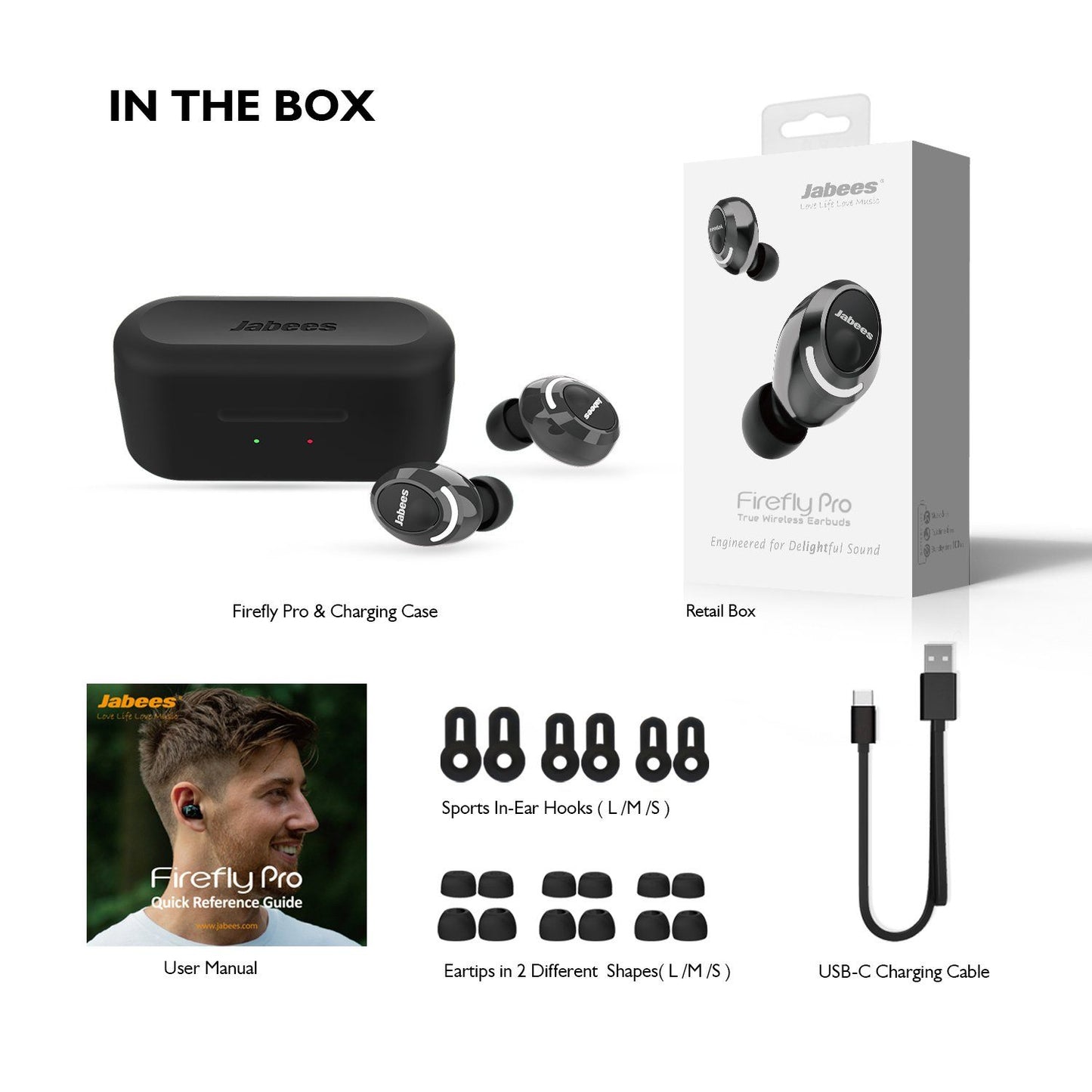 Firefly Pro - True Wireless Earbuds Featuring Fast Charging & Qi-Enabled Wireless Charging Case - True Wireless Earbuds - Jabees Store - jabeesstore