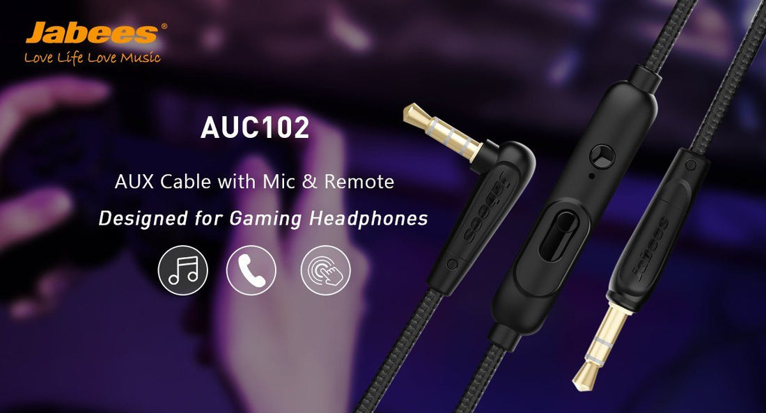 Get In The Game with AUC102 - AUX Cable with Mic and Remote