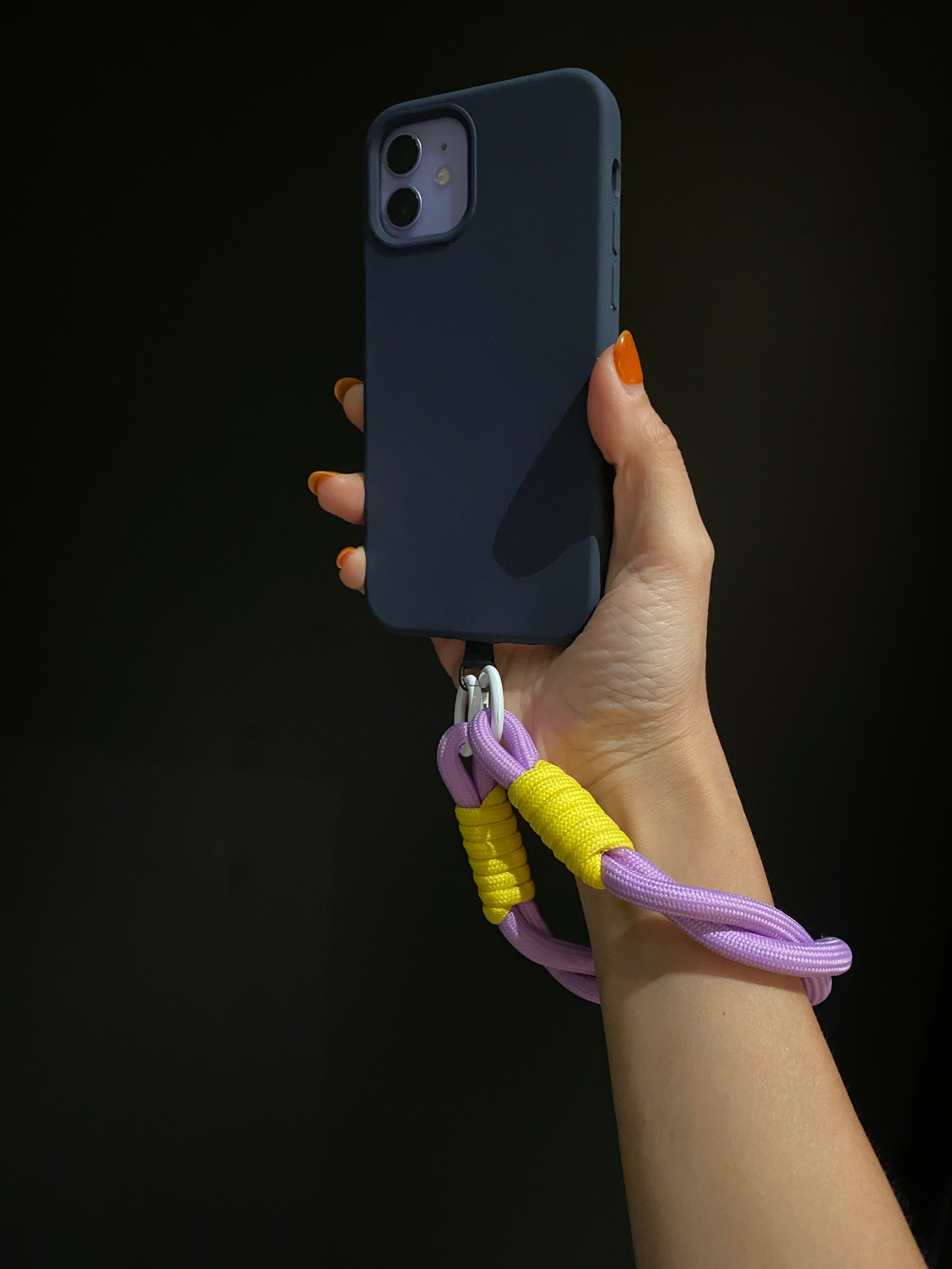 Jabees Colorful Nylon Wrist Phone Strap with Adapter Green Orange Jabees Colorful Nylon Wrist Phone Strap with Adapter Green Orange