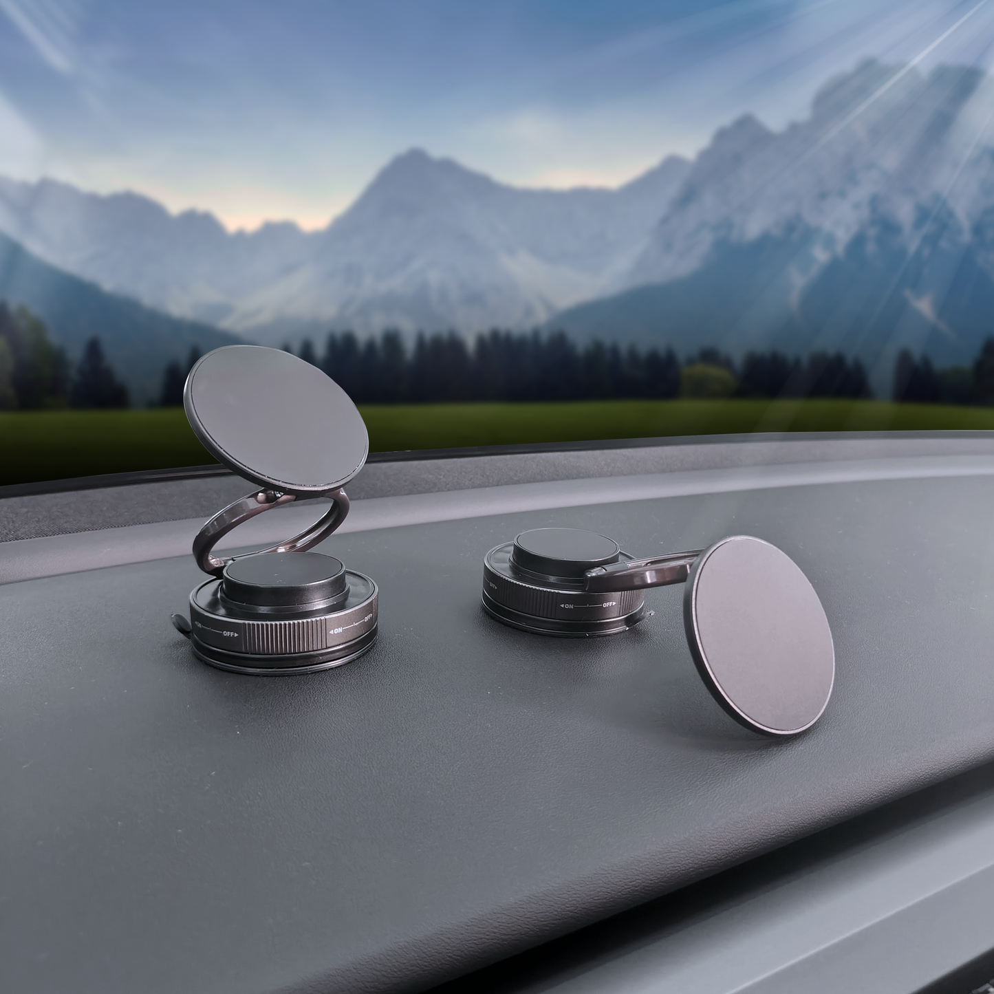 Jabees MagMount Flex 360° Rotatable Screw-Lock Suction Magnetic Phone Mount [Free Shipping]