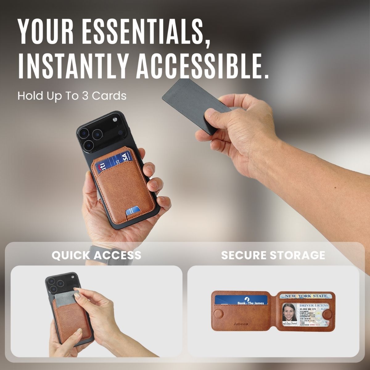 MagWallet Lite - RFID-Blocking Magnetic Phone Wallet for Everyday Essentials