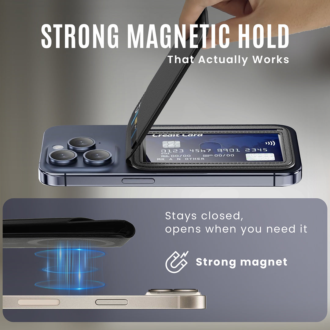 MagWallet Secure - RFID-Blocking Magnetic Phone Wallet and Stand