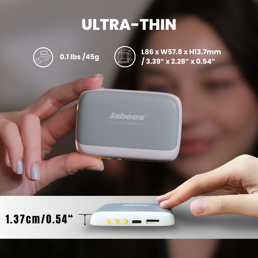 Jabees PEACE Pillow Speaker - Ultra-Thin Bone Conduction Sleep Speaker for Comfortable and Healthy Bedtime Audio