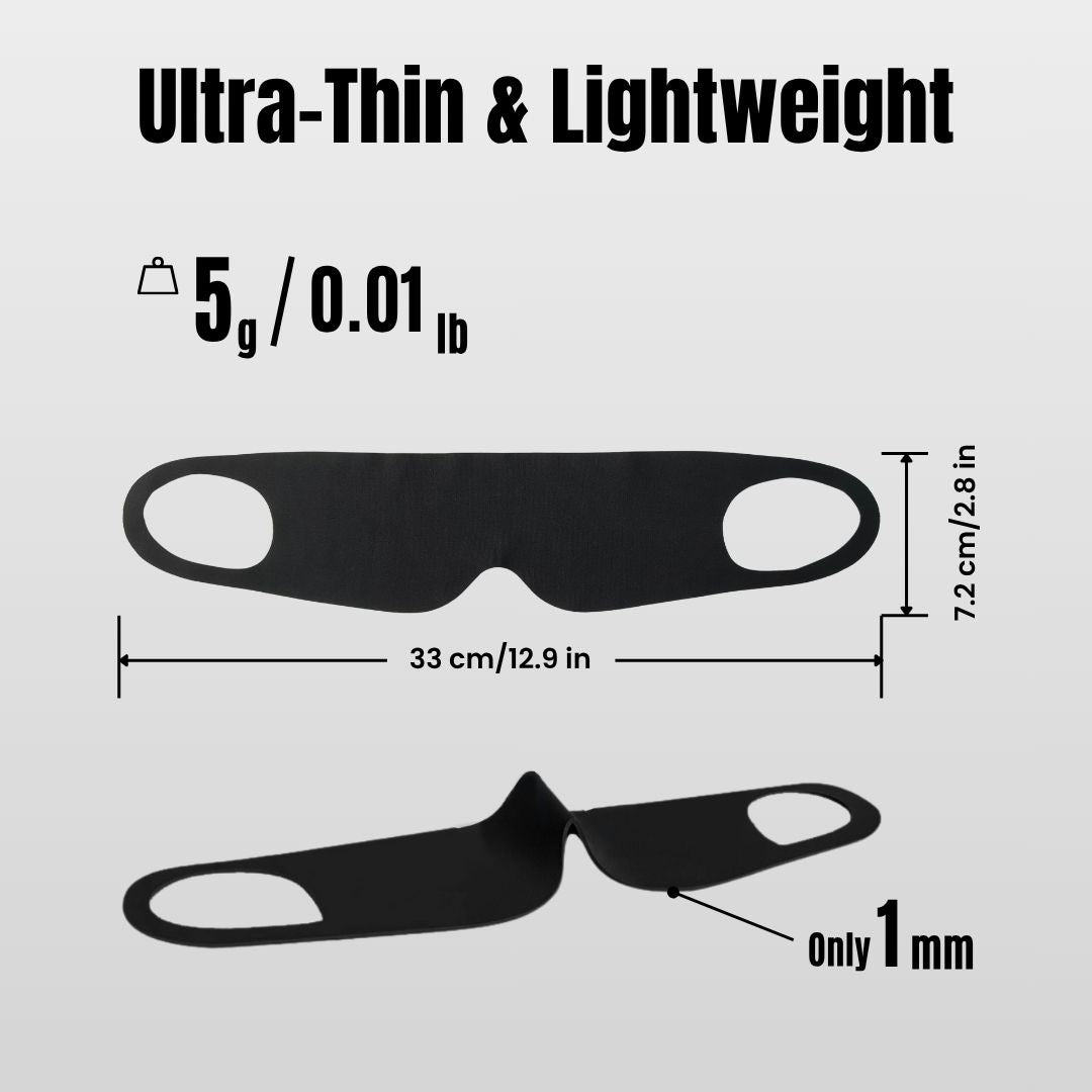 Jabees Luna Zero-Pressure Ultra-Thin Sleep Mask with Elastic Ear Straps