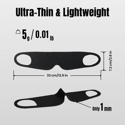 Jabees Luna Zero-Pressure Ultra-Thin Sleep Mask with Elastic Ear Straps