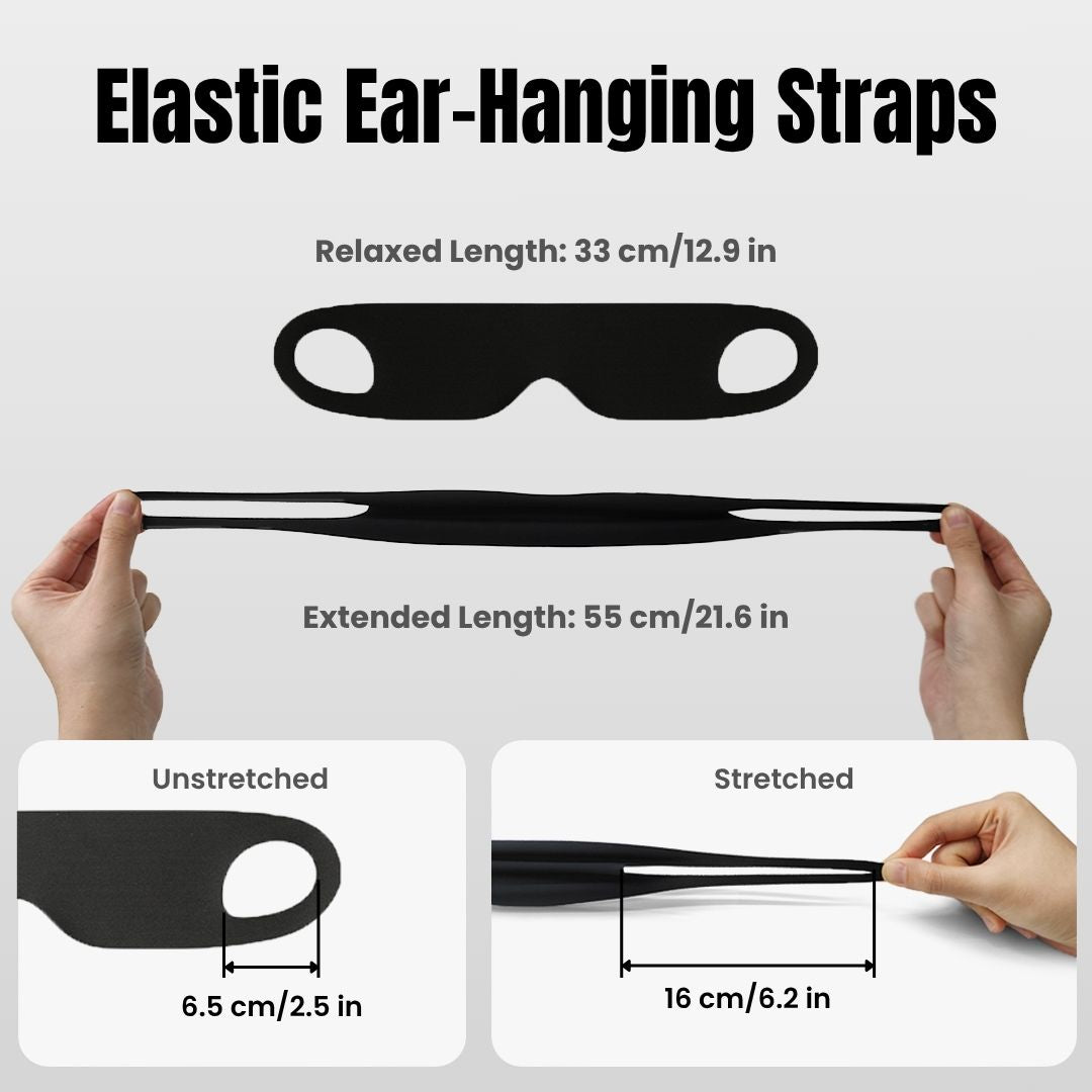 Jabees Luna Zero-Pressure Ultra-Thin Sleep Mask with Elastic Ear Straps