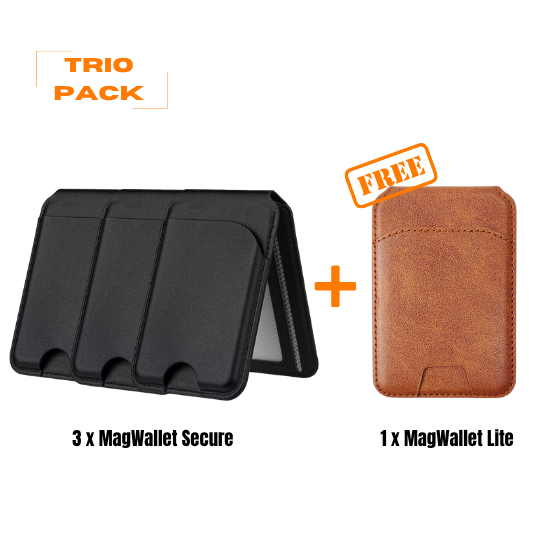 MagWallet Secure - RFID-Blocking Magnetic Phone Wallet and Stand