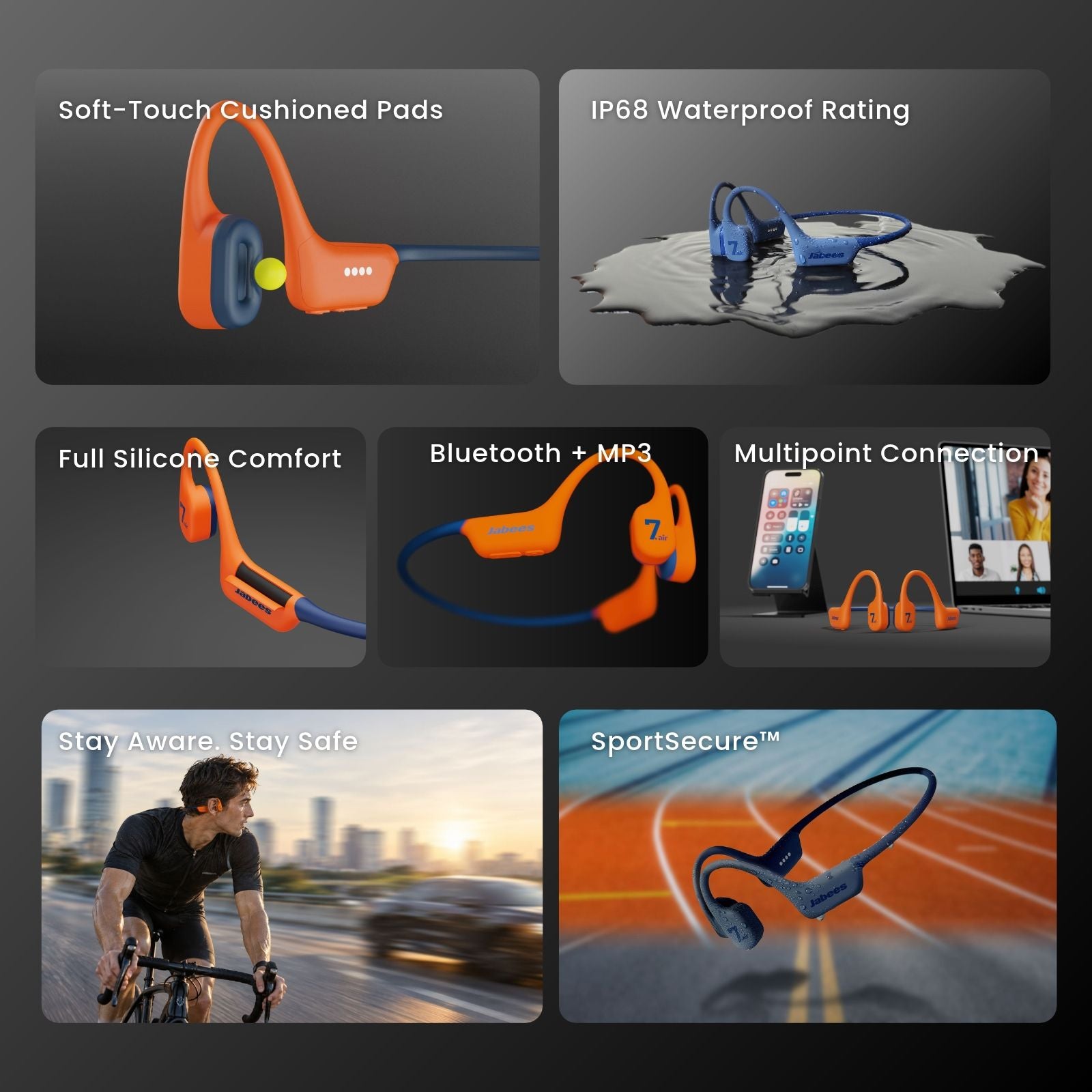 Jabees 7Seven Air Cushioned Bone Conduction Swimming Headphones-A Collection of Things to Buy