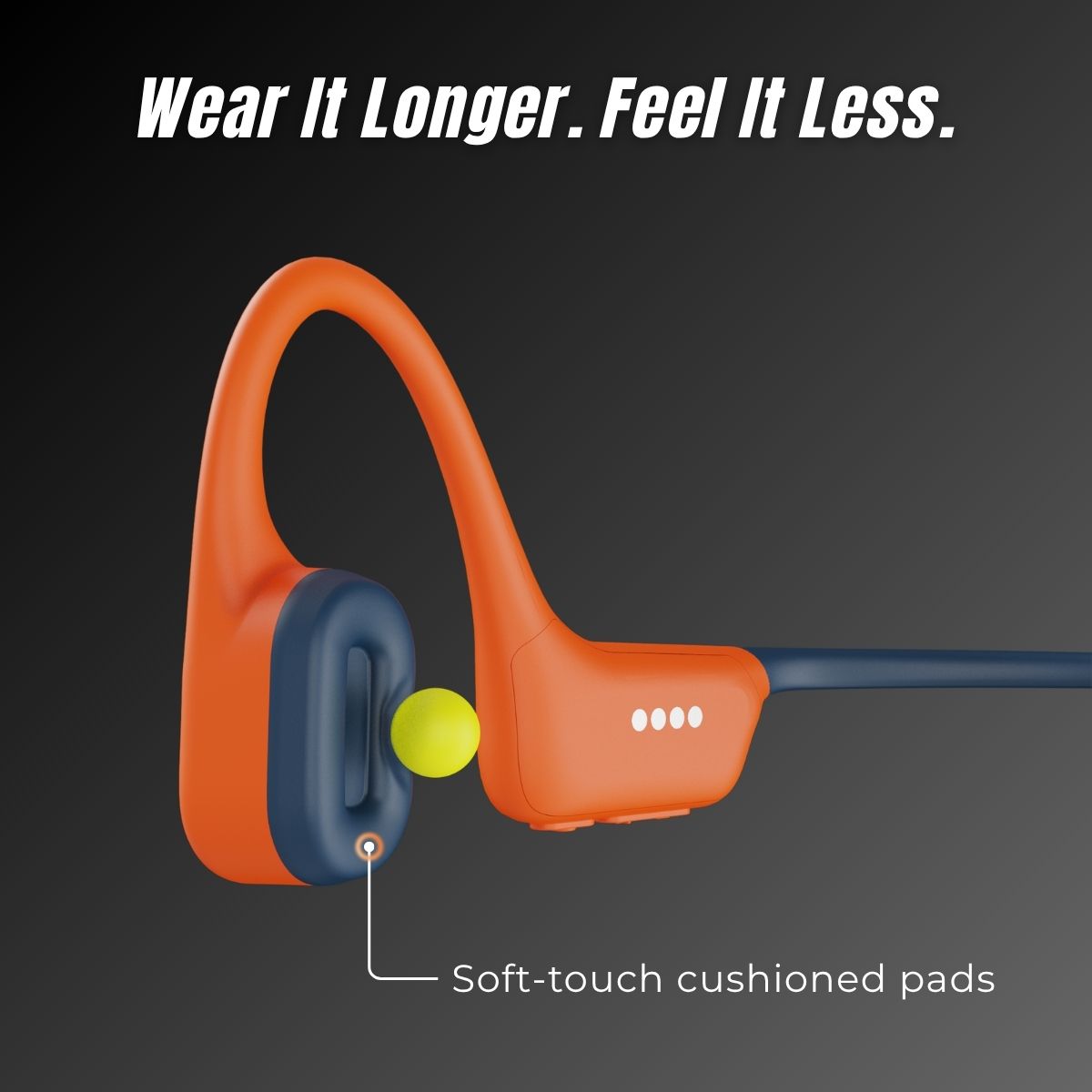 Jabees 7Seven Air Cushioned Bone Conduction Swimming Headphones-Soft-Touch Cushioned Pads