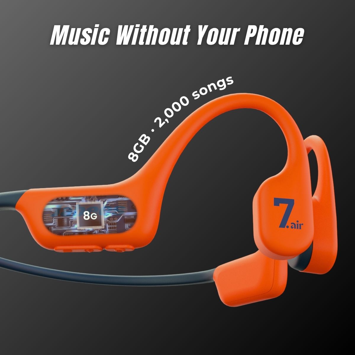 Jabees 7Seven Air Cushioned Bone Conduction Swimming Headphones-Music Without Your Phone