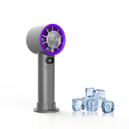 Jabees FrostOne Handheld turbo fan with cooling plate – white background hero shot