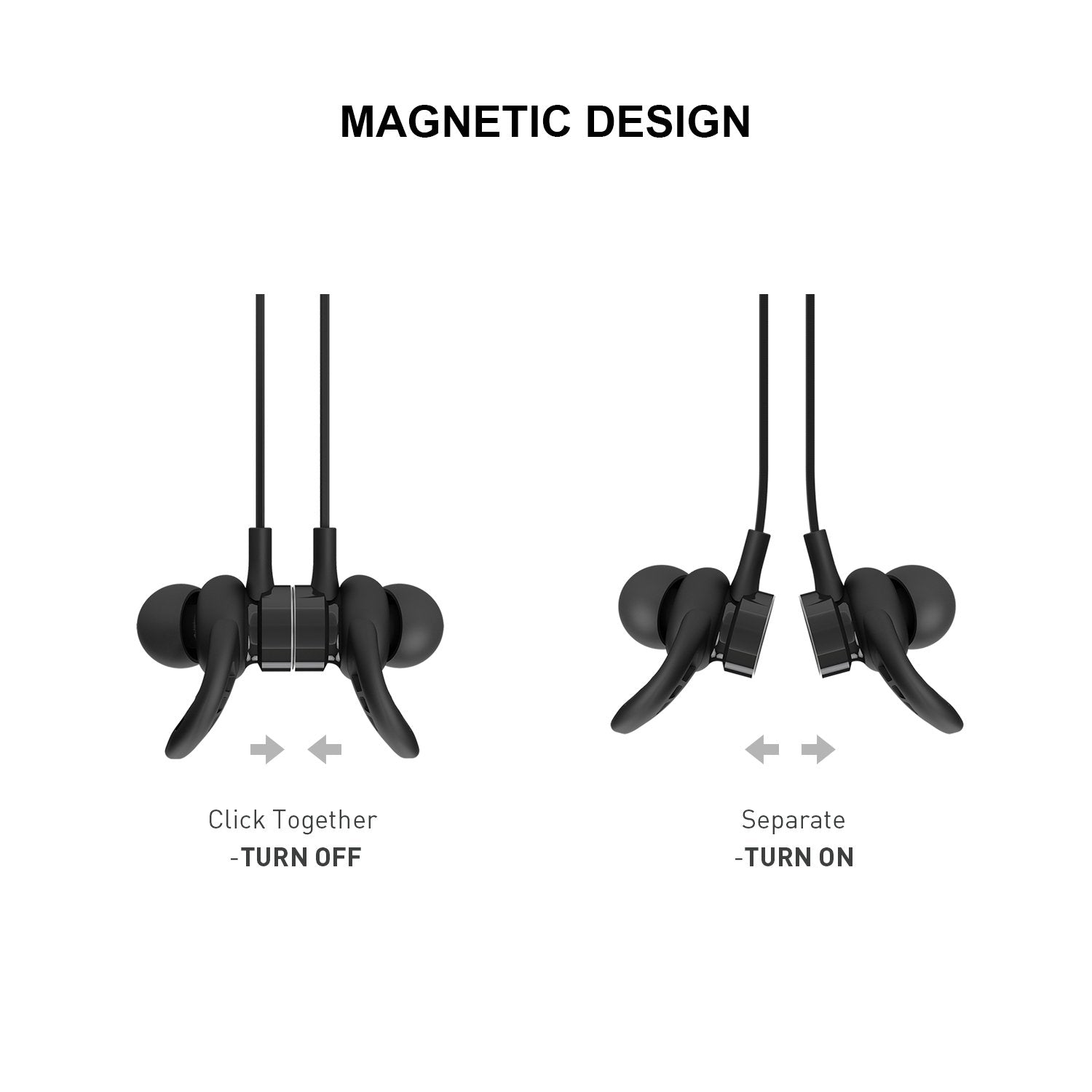 MAG – Bluetooth Stereo Earphones with Smart Magnetic Switch System Plus Remote Shutter - Bluetooth Earphones - jabeesstore - jabeesstore