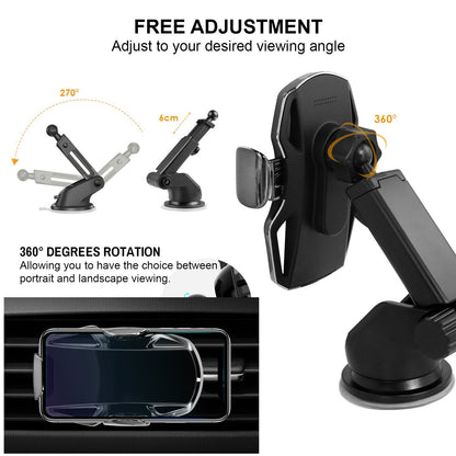 MCM-958 Qi Fast Charging Car Mount Holder - Power - Jabees Store - jabeesstore
