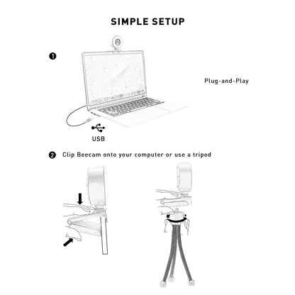 Beecam Ring with Ring Light - 2K High Definition Webcam Work From Home Jabees Store 