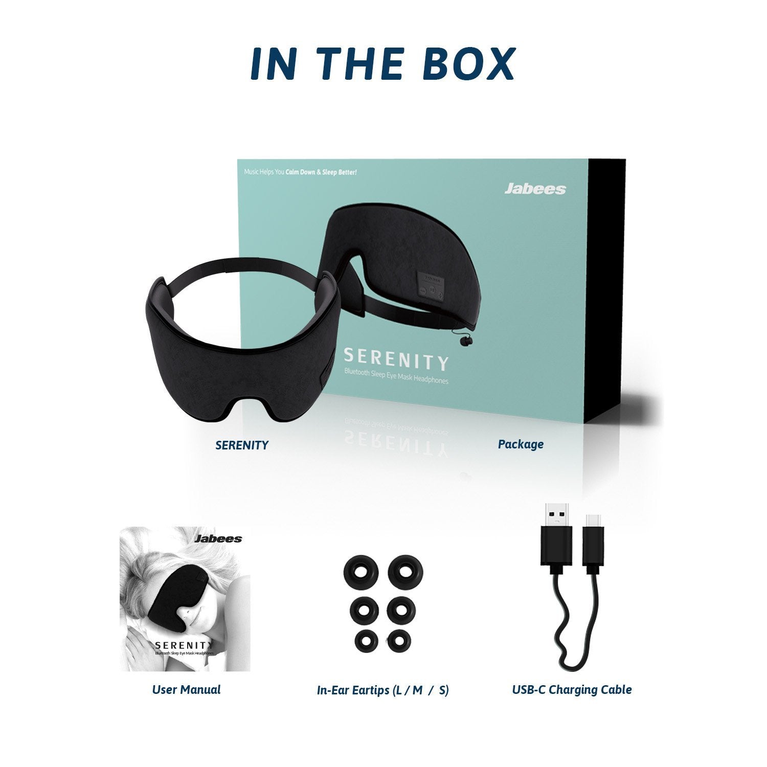SERENITY - Bluetooth Sleep Eye Mask Headphones - Health Care, Bluetooth Earphones - Jabees Store - jabeesstore