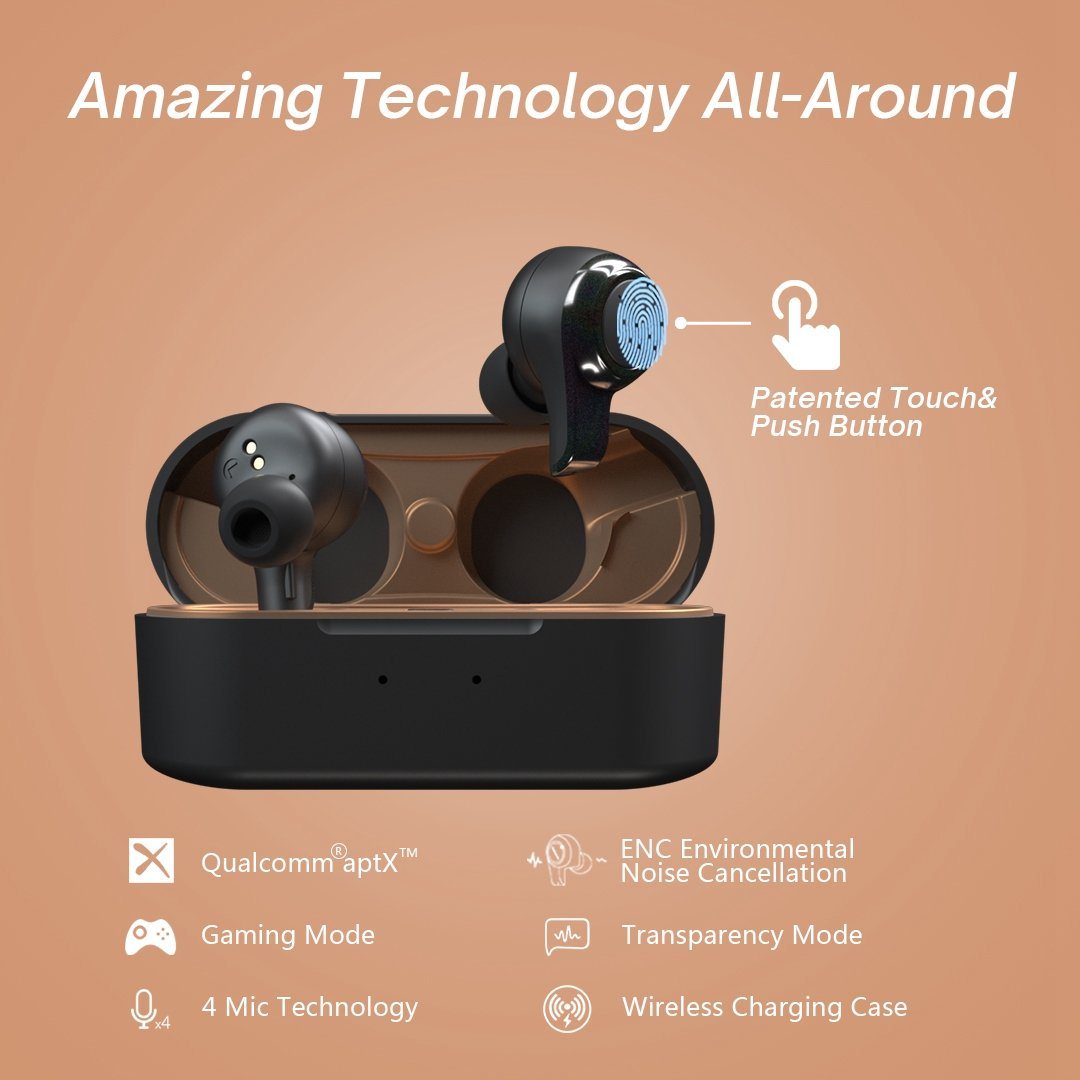 Firefly Vintage - Bluetooth 5.2 Wireless Gaming Earbuds Featuring atpX & Noise Cancellation WORK FROM HOME,WIRELESS AUDIO,GAMING Jabees Store 