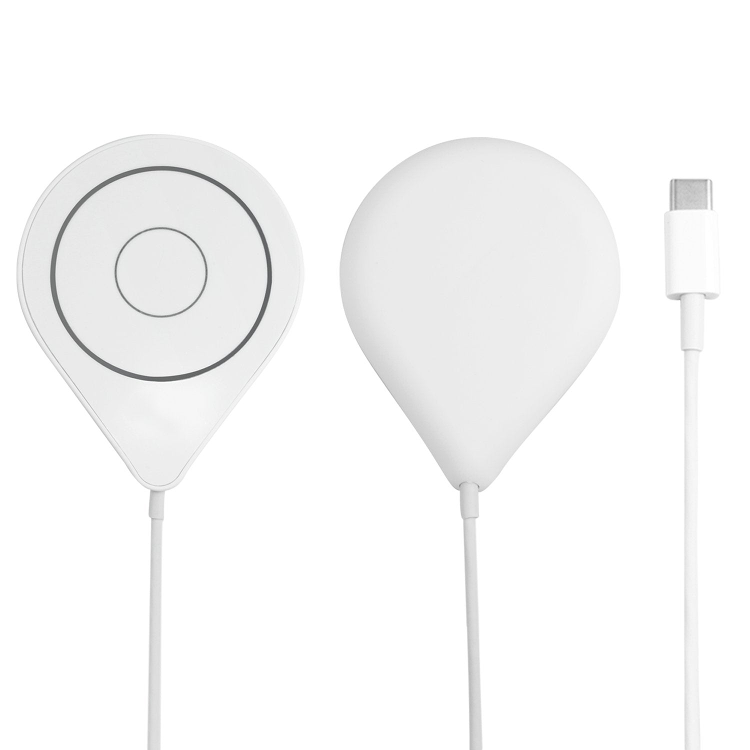 MAG-C Ultra Slim Magnetic Wireless Charger with Magnet Ring Power Jabees Store White 