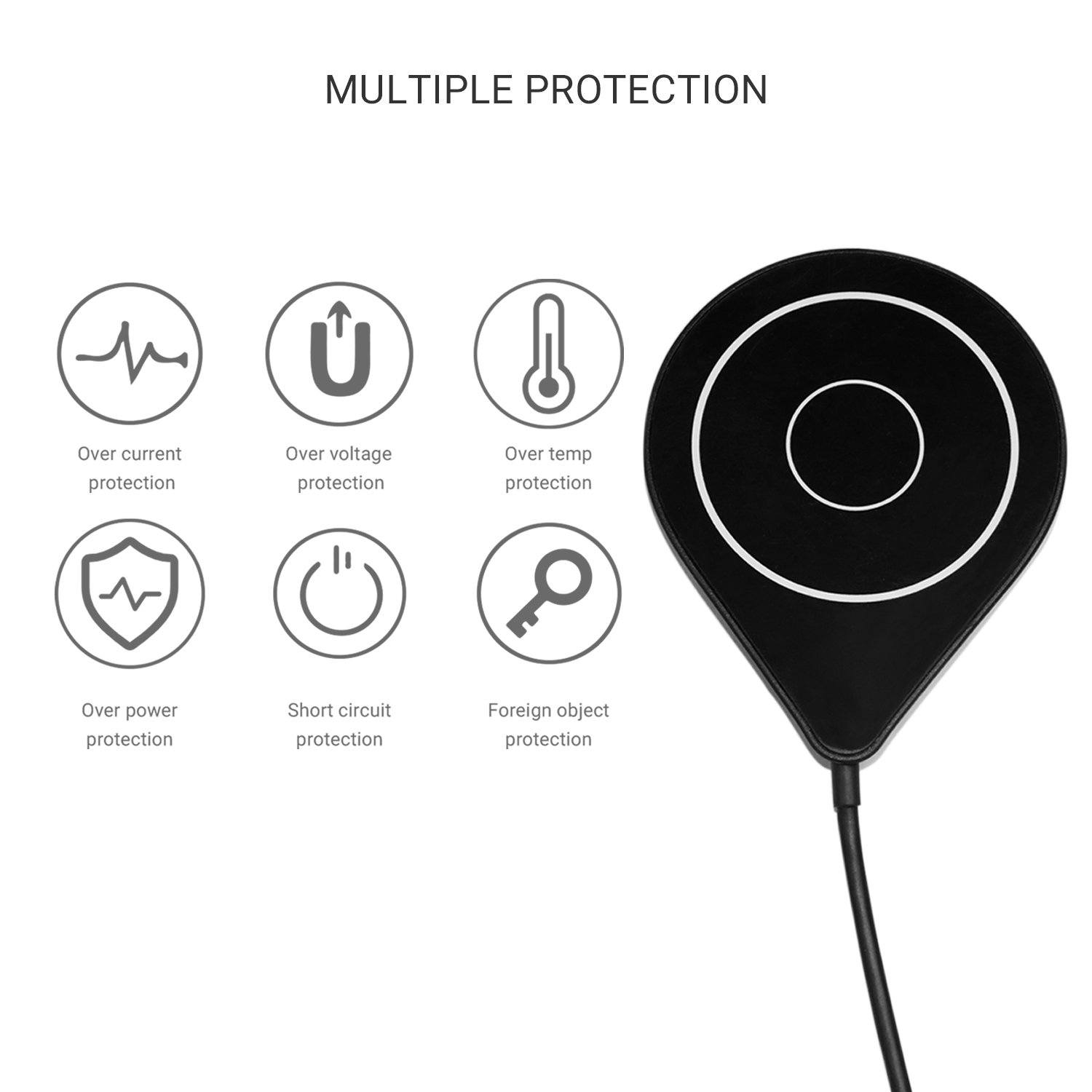 MAG-C Ultra Slim Magnetic Wireless Charger with Magnet Ring Power Jabees Store 