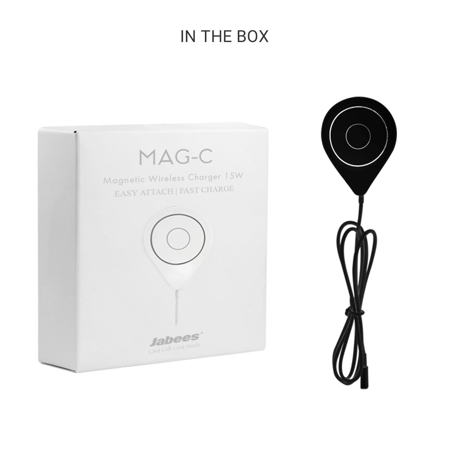 MAG-C Ultra Slim Magnetic Wireless Charger with Magnet Ring Power Jabees Store 