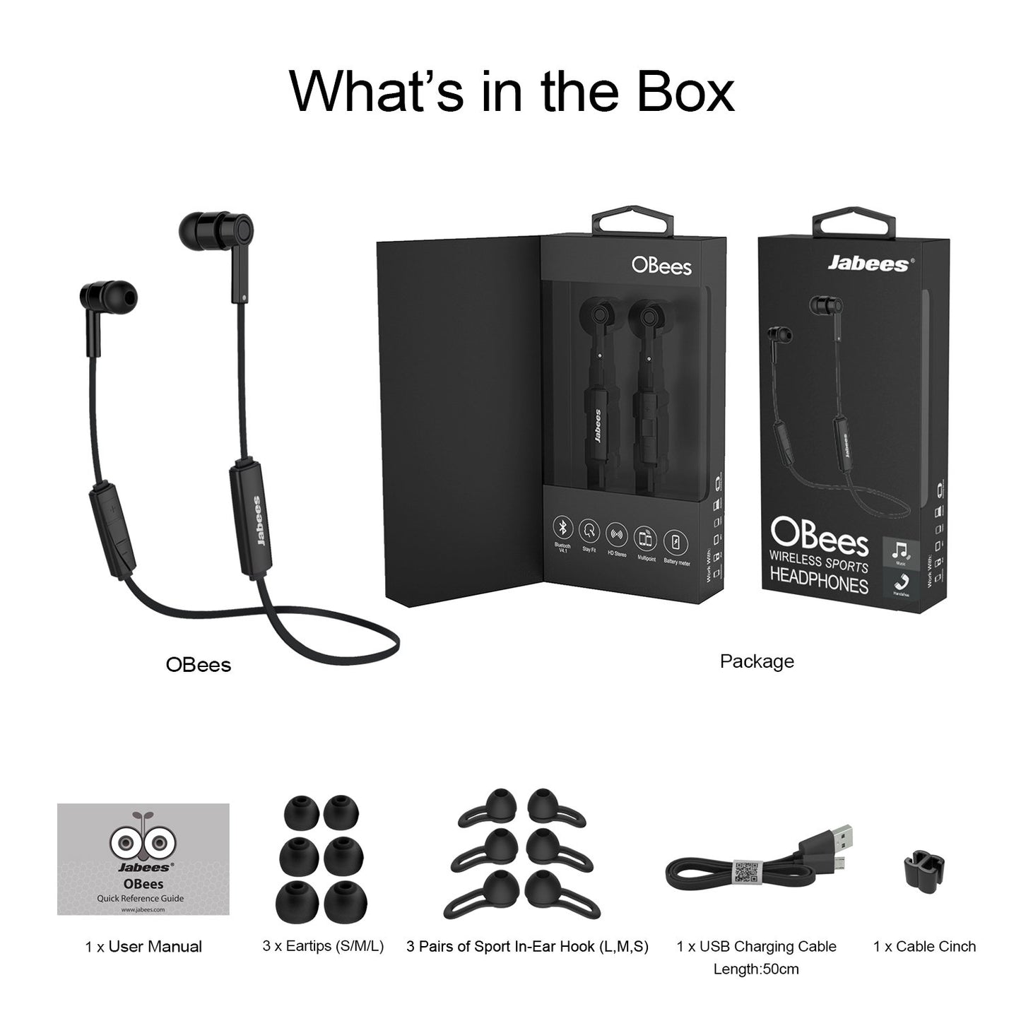 OBees – Bluetooth Sport Headphones Featuring ‘Balanced by Design’ - Bluetooth Earphones - jabeesstore - jabeesstore