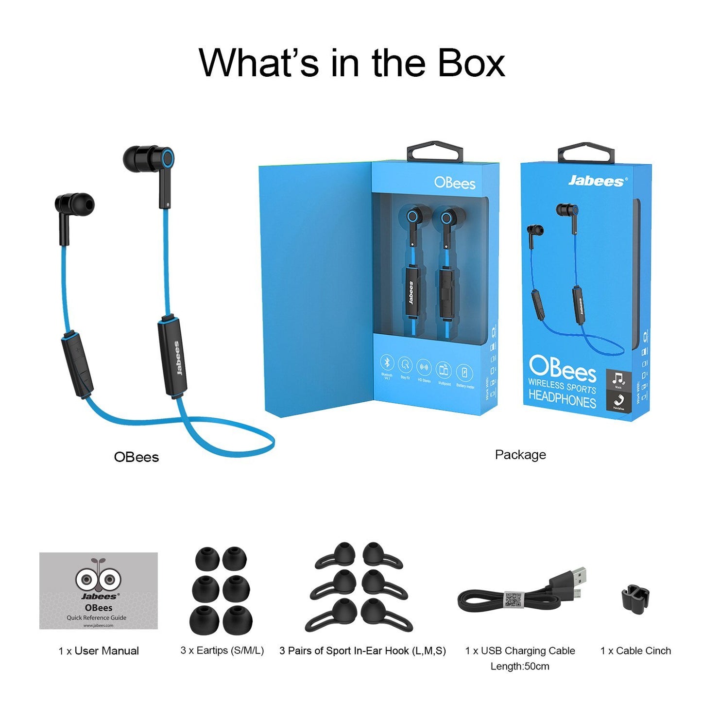 OBees – Bluetooth Sport Headphones Featuring ‘Balanced by Design’ - Bluetooth Earphones - jabeesstore - jabeesstore