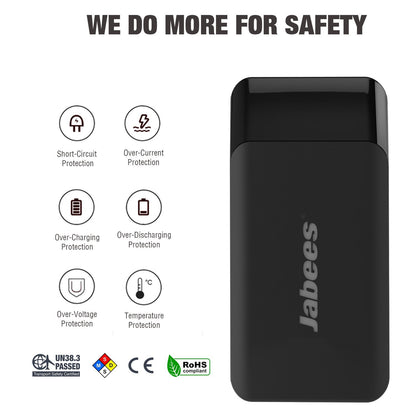 JPW1 - Portable Battery Backup Power Bank with 10000mAh Capacity Power Jabees Store 