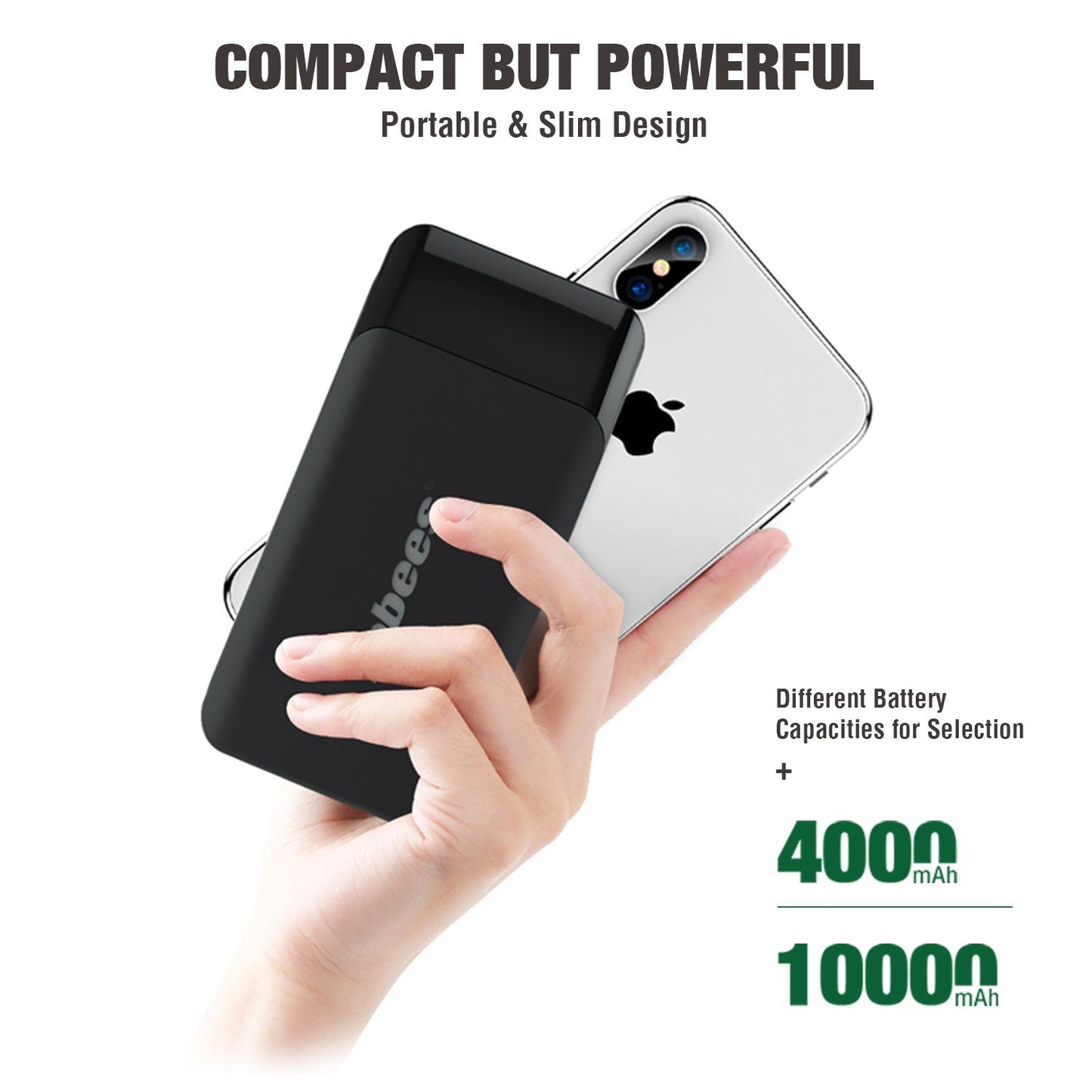 JPW1 - Portable Battery Backup Power Bank with 10000mAh Capacity Power Jabees Store 